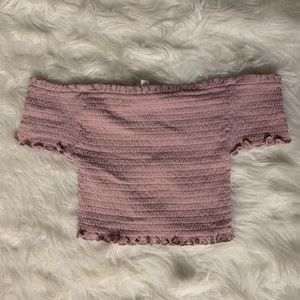 Love tree off the shoulder pink top